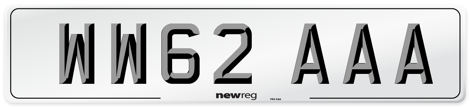 WW62 AAA Number Plate from New Reg